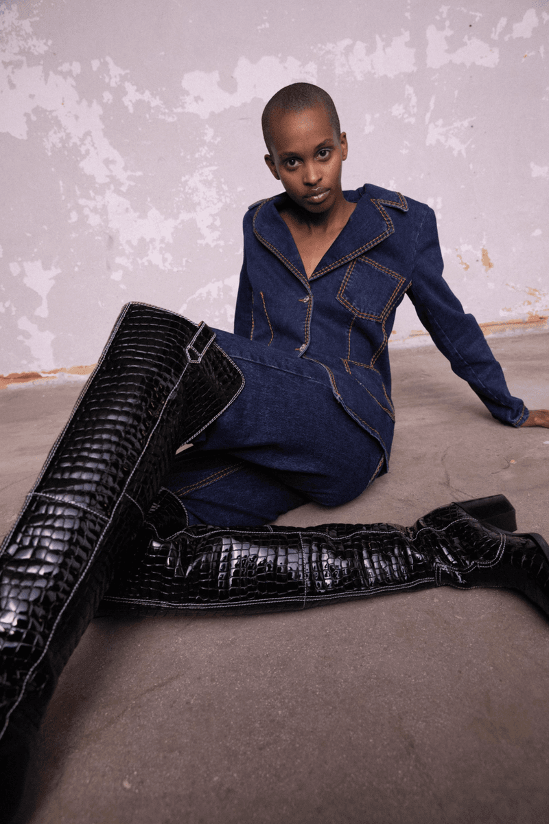 GANNI Pre-Fall 2020 Collection Lookbook Denim Suit