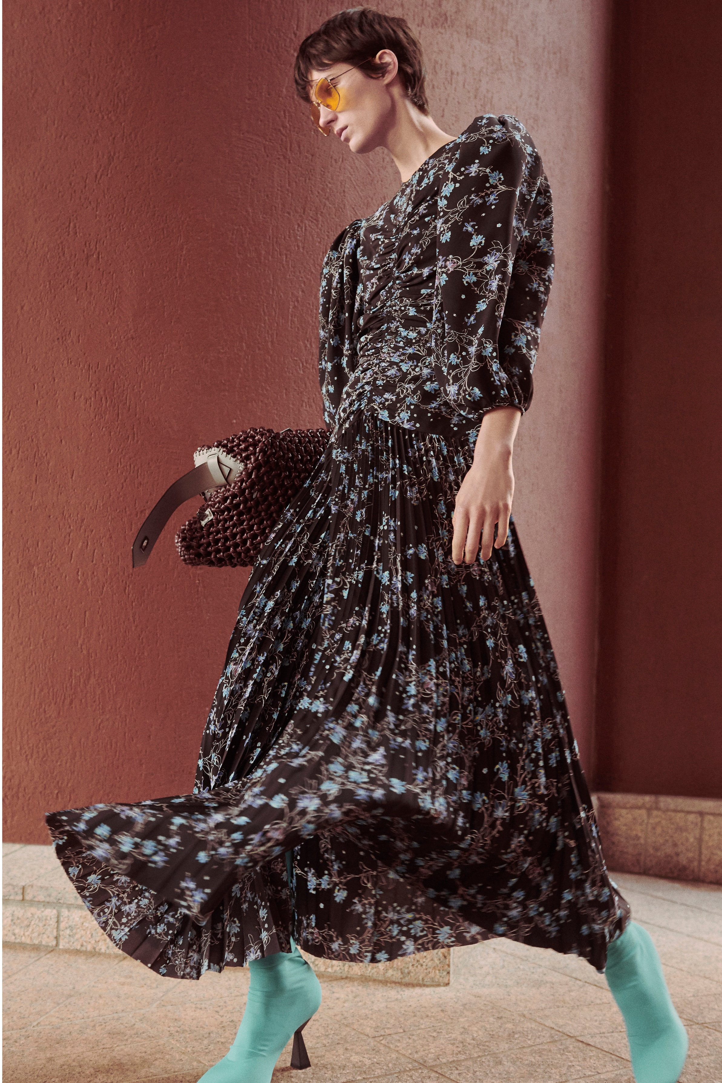 Givenchy Pre-Fall 2020 Collection Lookbook Floral Iris Pleated Gown