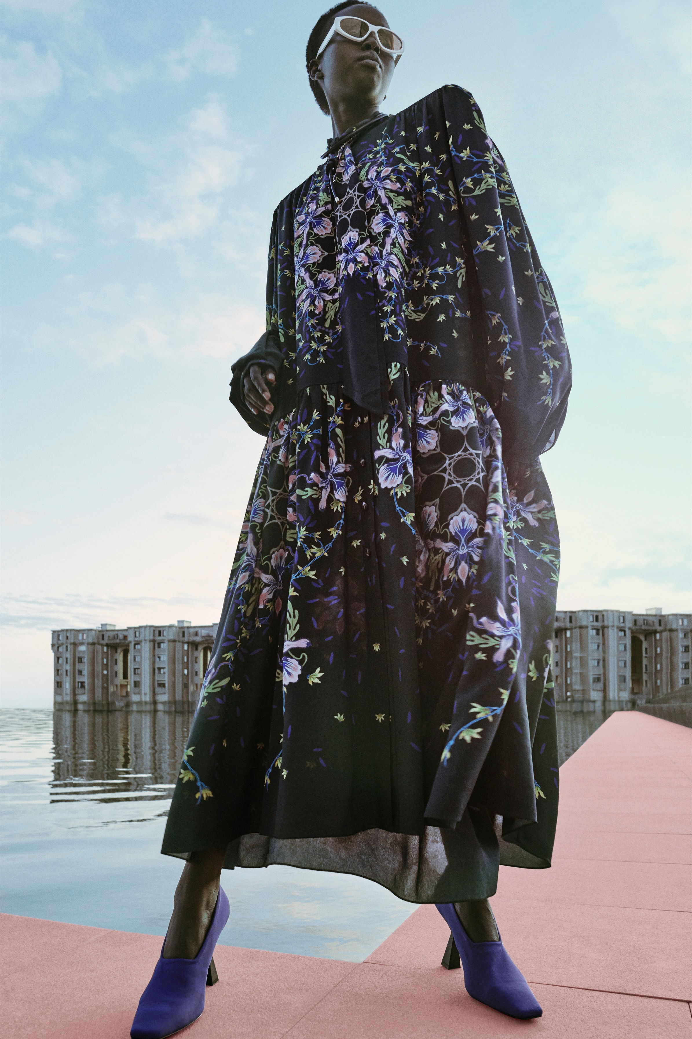 Givenchy Pre-Fall 2020 Collection Lookbook Floral Iris Gown