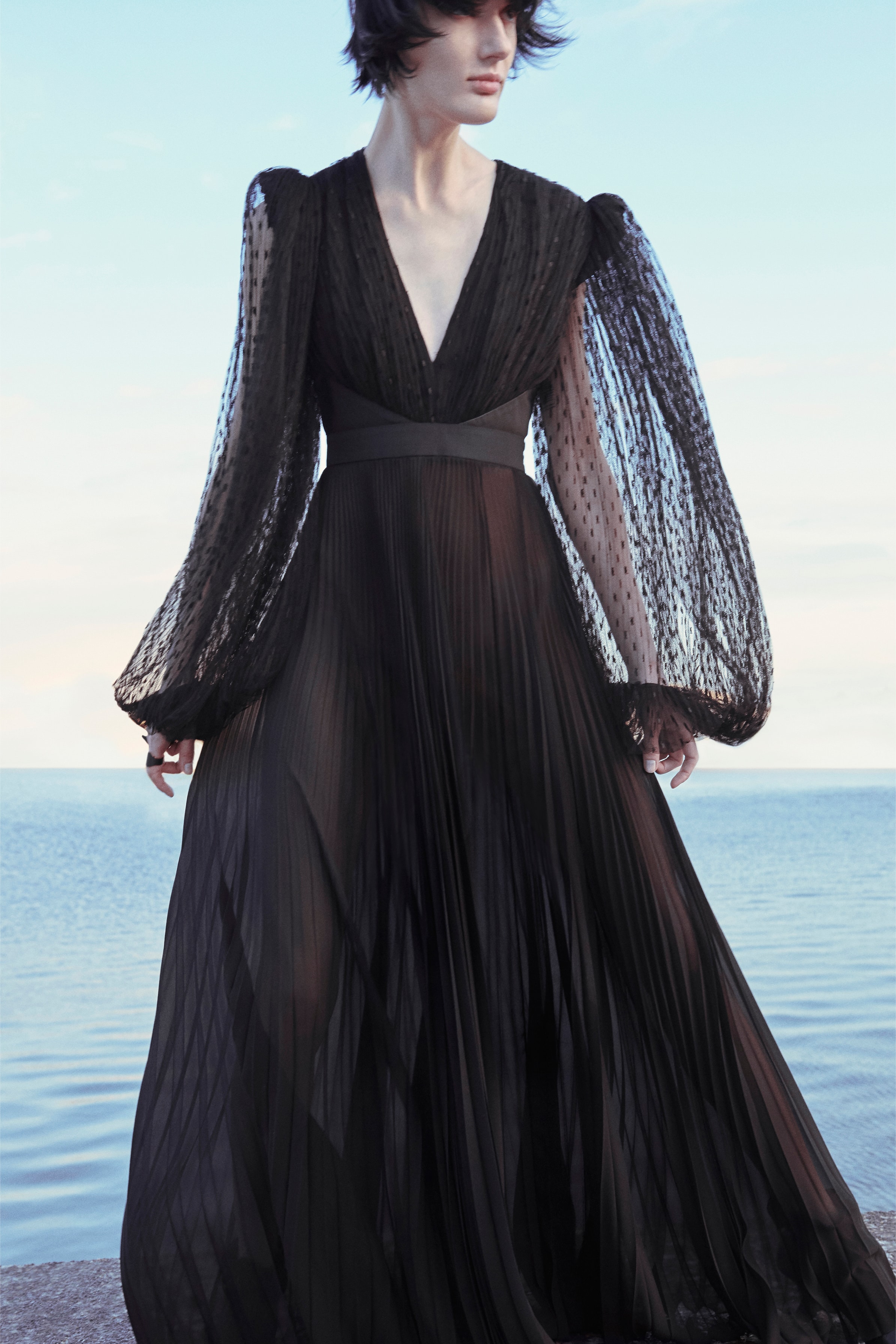Givenchy Pre-Fall 2020 Collection Lookbook Lace Gown Black