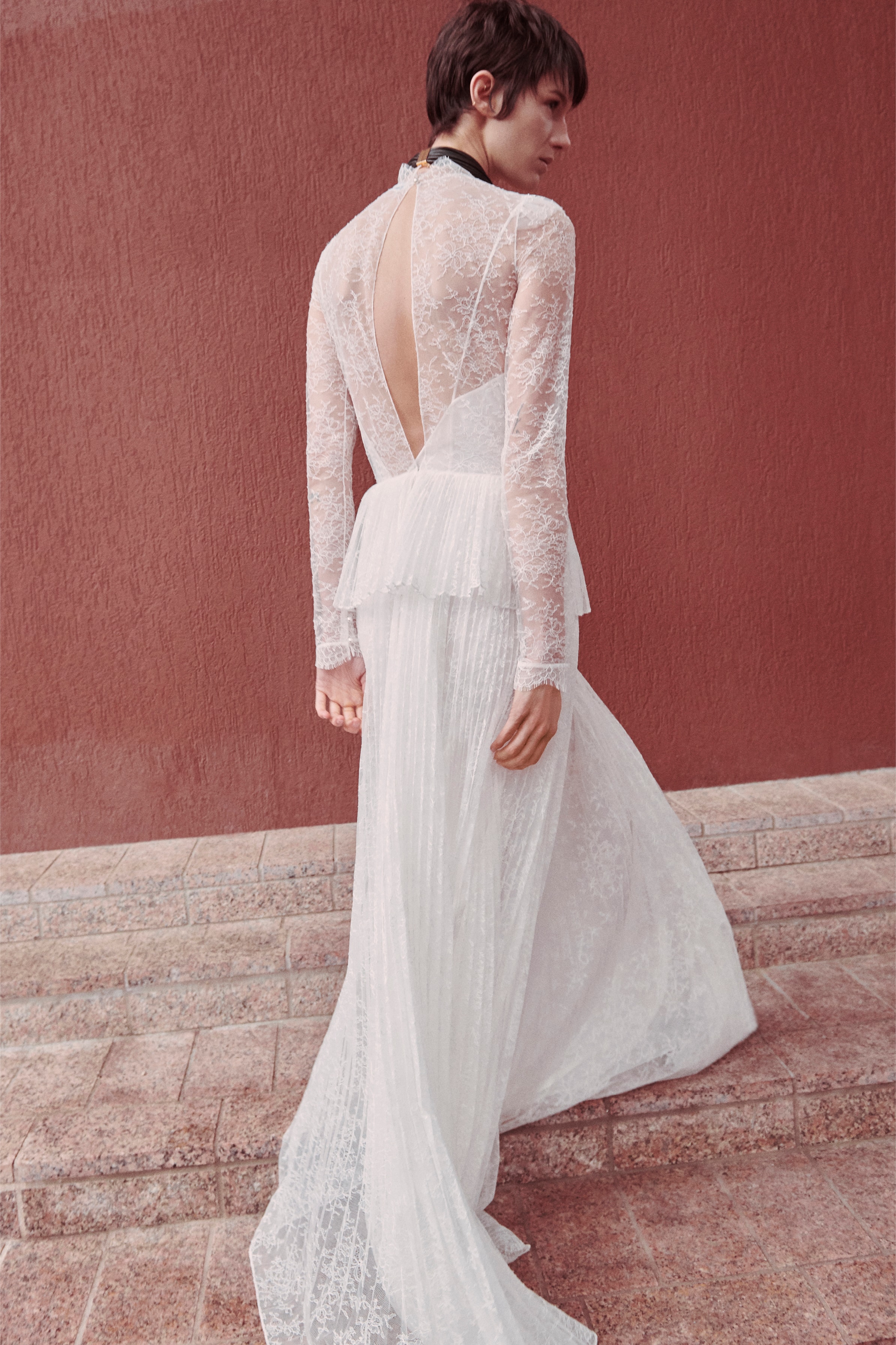 Givenchy Pre-Fall 2020 Collection Lookbook Lace Gown White
