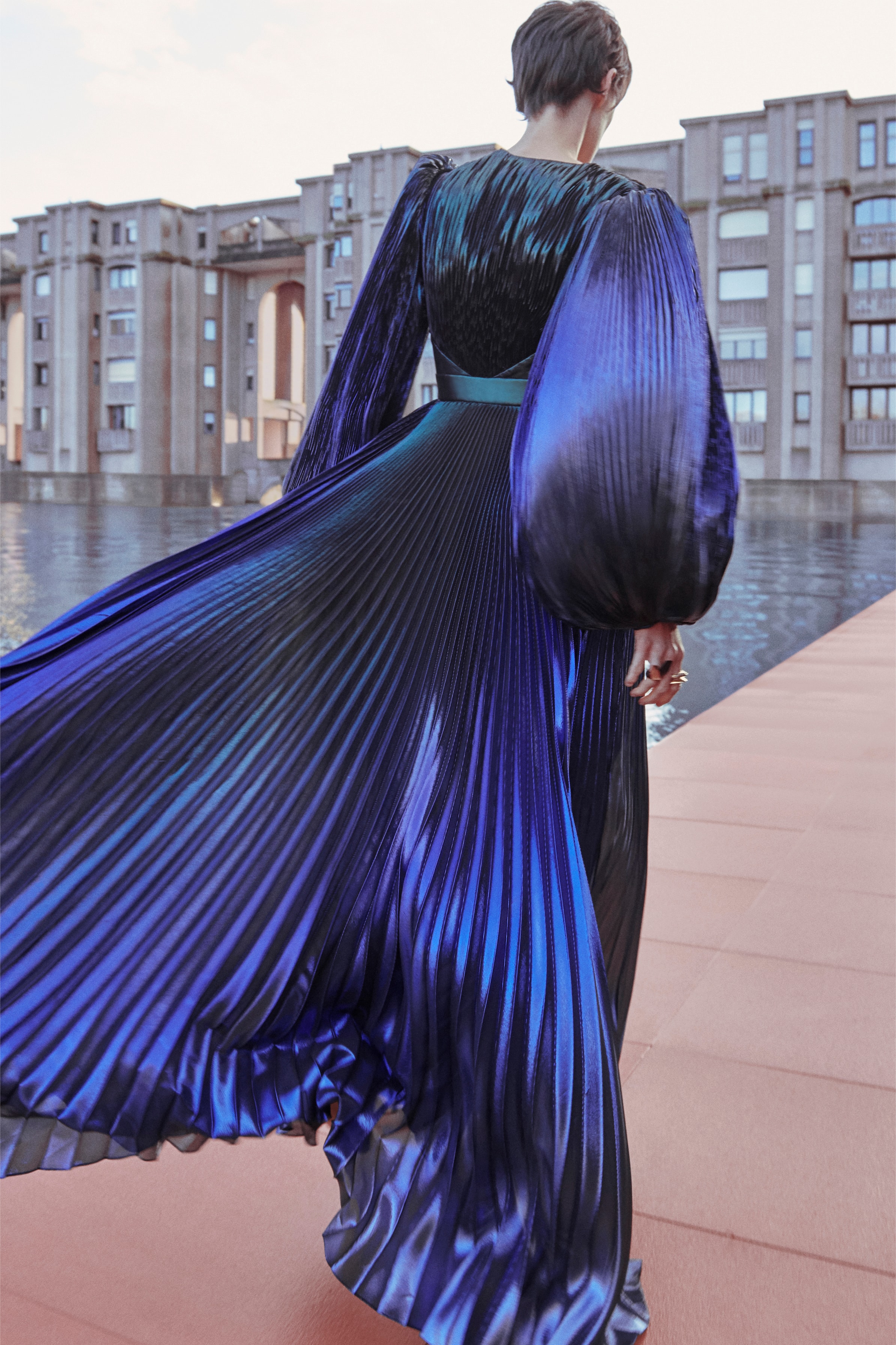 Givenchy Pre-Fall 2020 Collection Lookbook Pleated Gown Purple