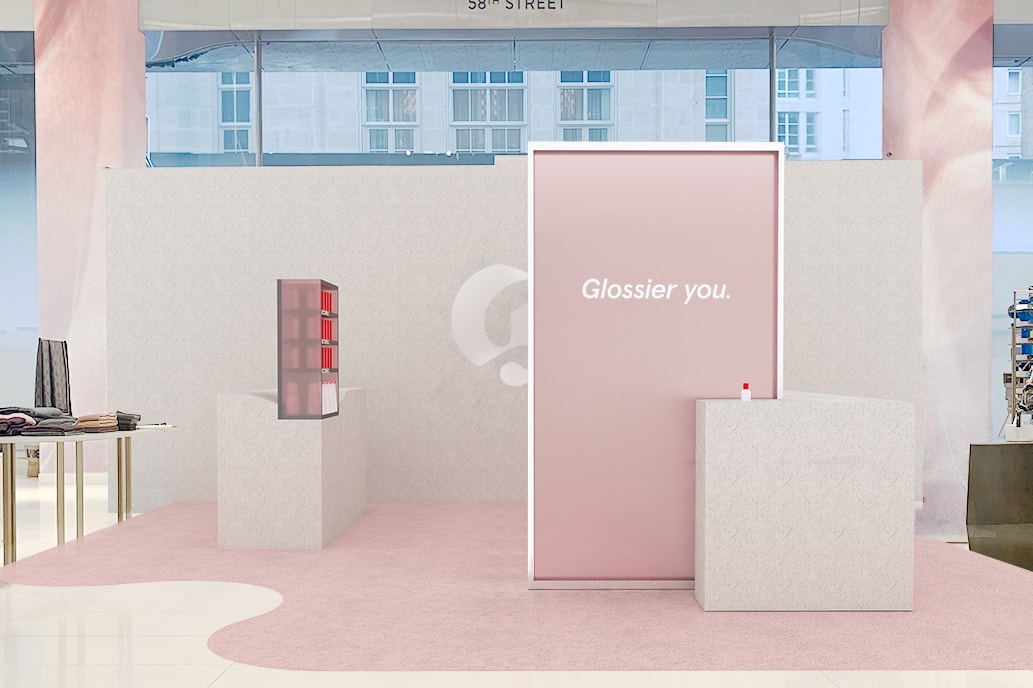Glossier You Nordstrom Pop-Up Fragrance Activation Exclusive Installation Shop Perfume Makeup Beauty