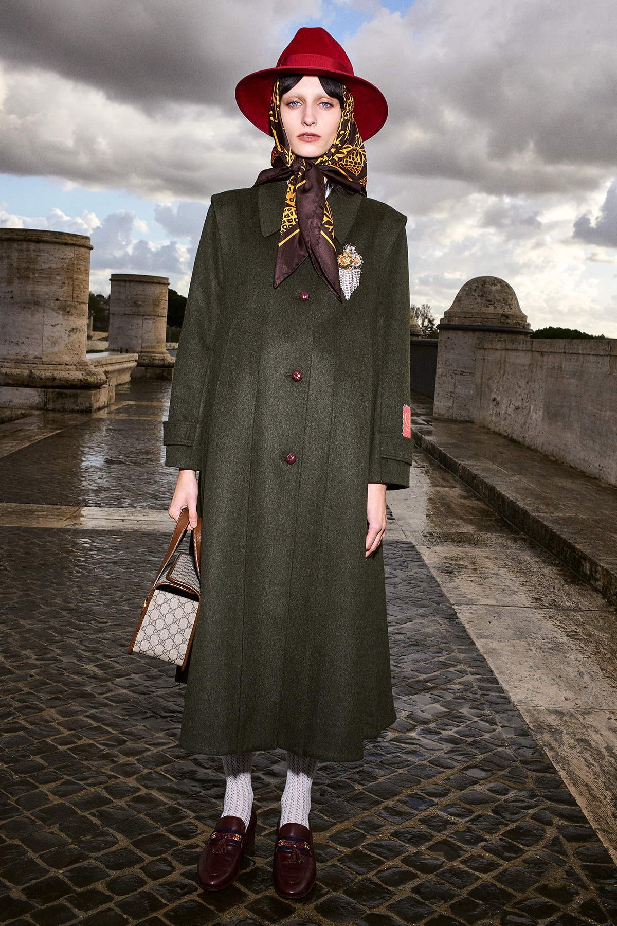 Gucci Pre-Fall 2020 Collection Lookbook Olive Coat
