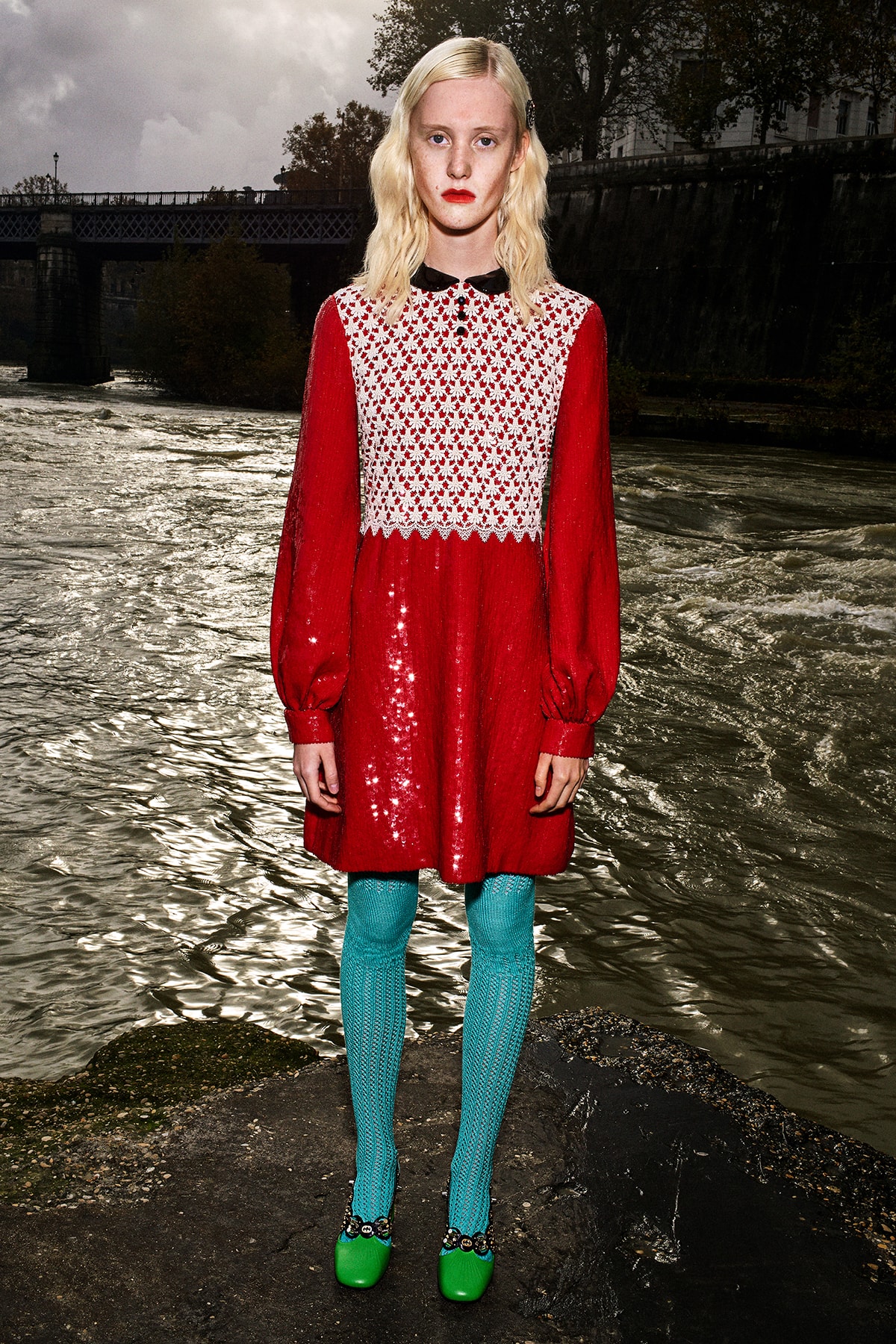 Gucci Pre-Fall 2020 Collection Lookbook Minidress Red Sequin