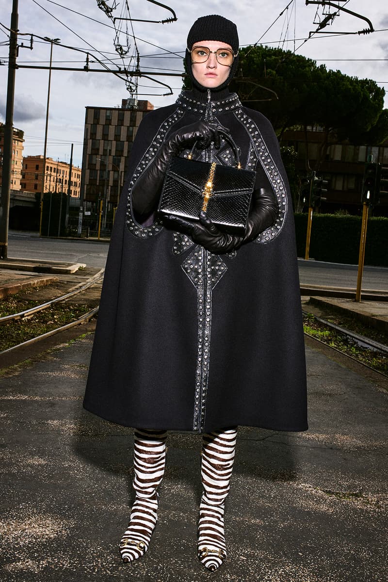 Gucci Pre-Fall 2020 Collection Lookbook Black Cape Zebra Boots