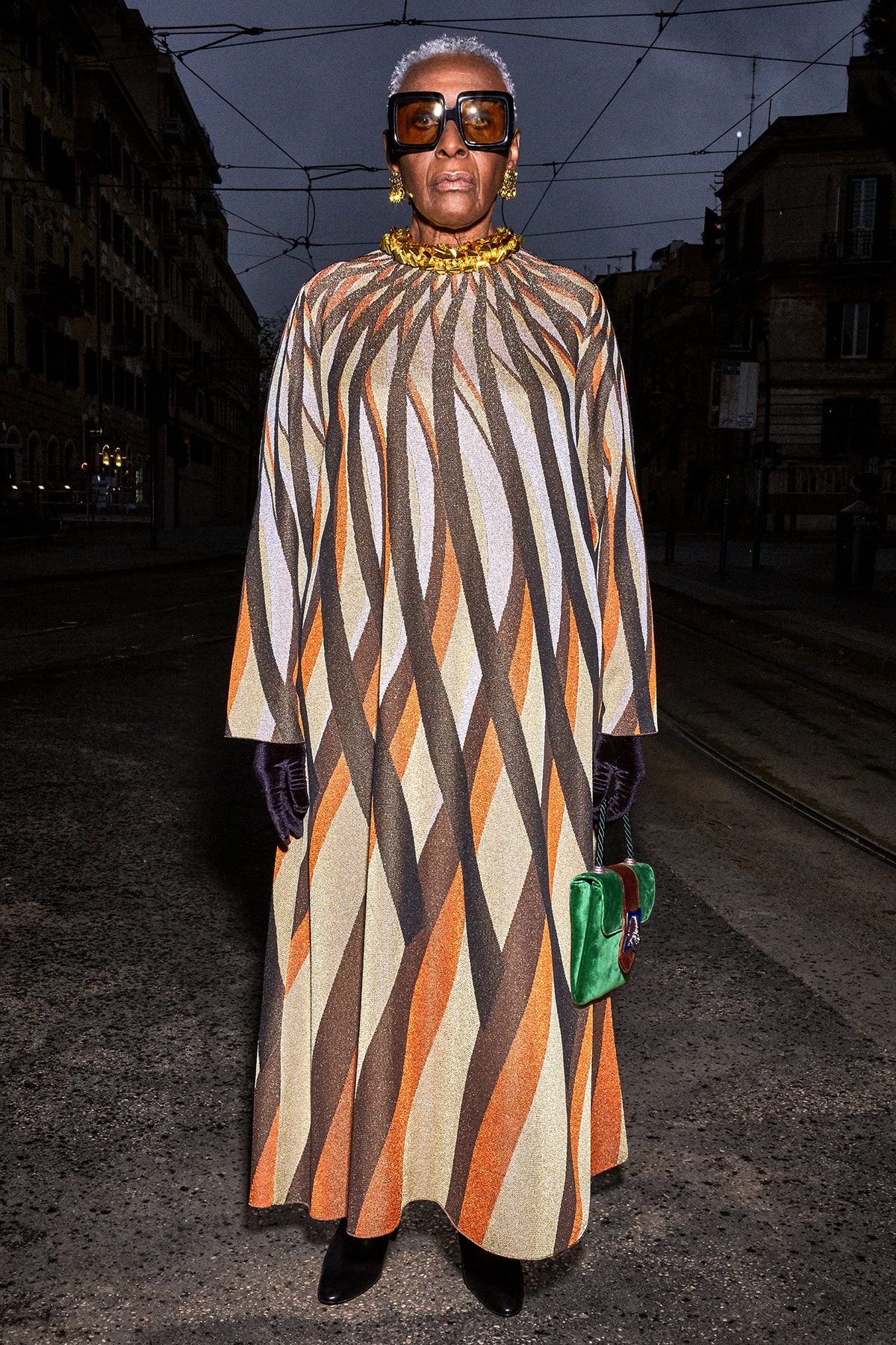 Gucci Pre-Fall 2020 Collection Lookbook Geometric Maxi Dress Sheath
