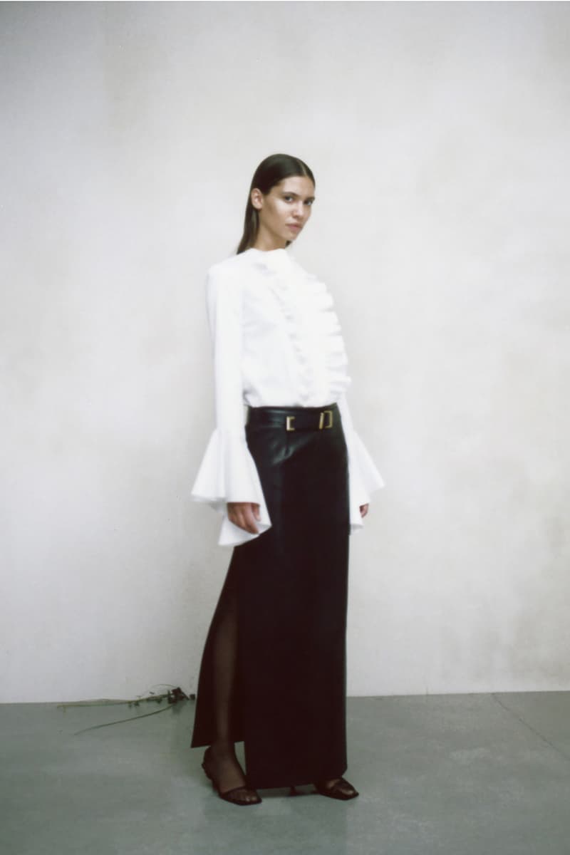 khaite pre fall 2020 collection cate holstein lookbook blouses suits jackets jeans belt