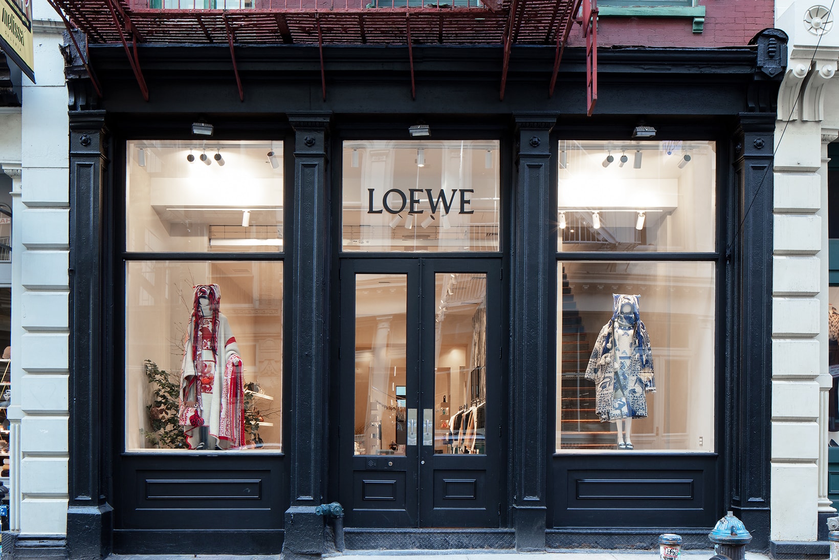 loewe standalone store soho newyork opening art paintings sculptures photographs designer bags clothes 