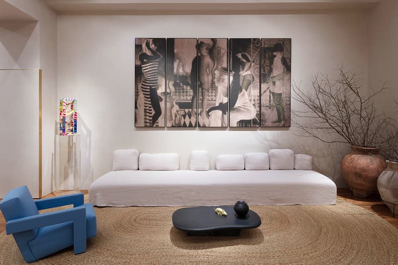 loewe standalone store soho newyork opening art paintings sculptures photographs designer bags clothes