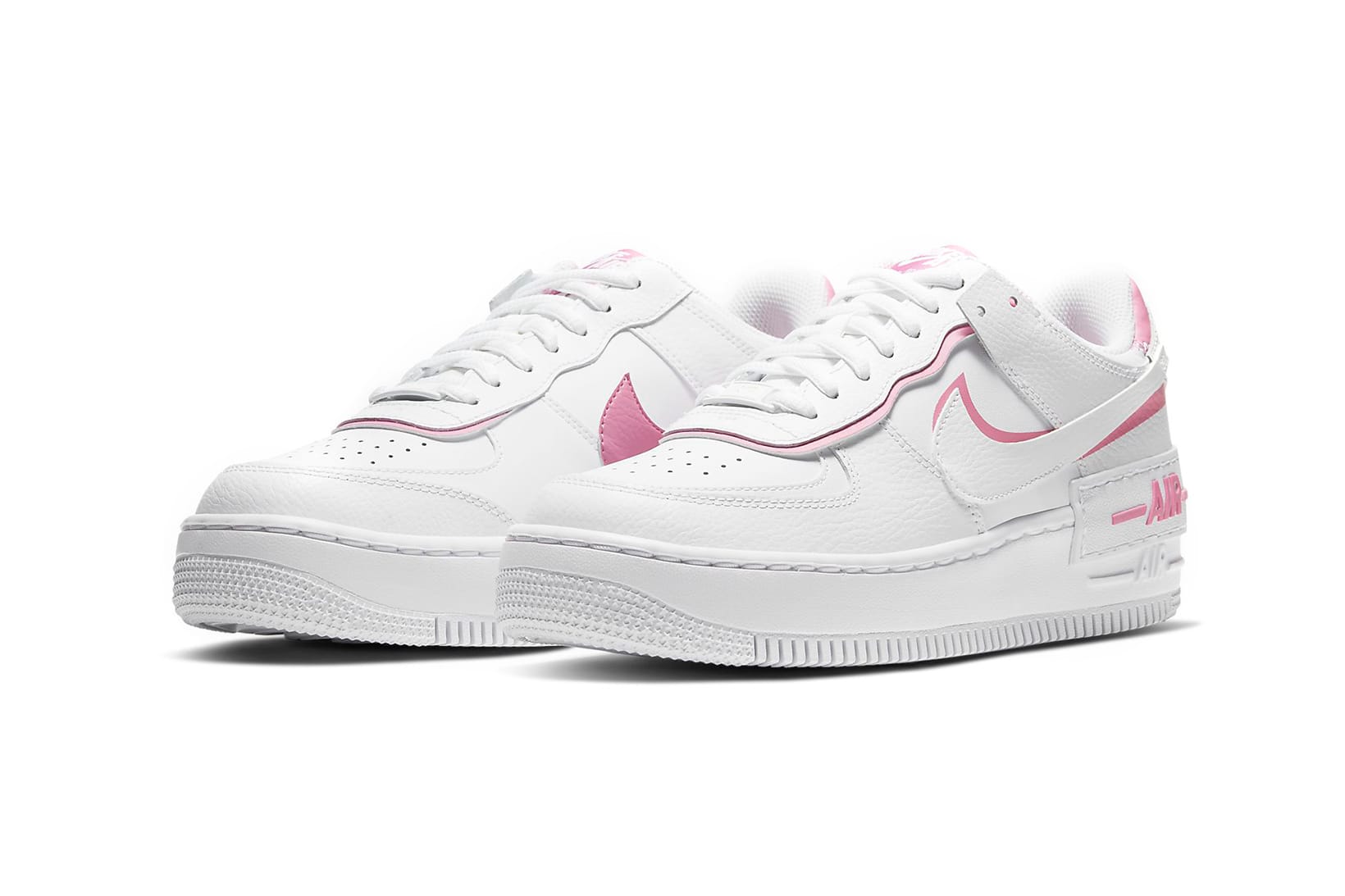 nike air force 1 white and pink shadow