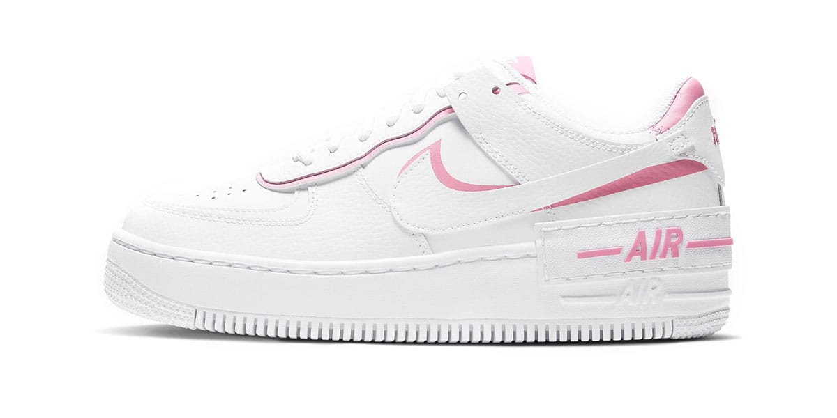 pink and white shadow air force 1