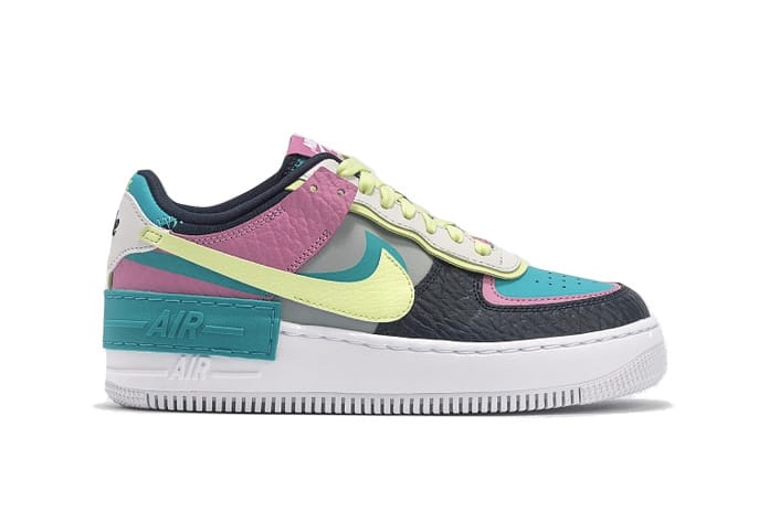 pink and yellow air force ones