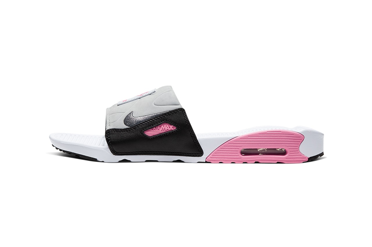 Nike Air Max 90 Slide White/Rose/Light Smoke Grey/Smoke Grey