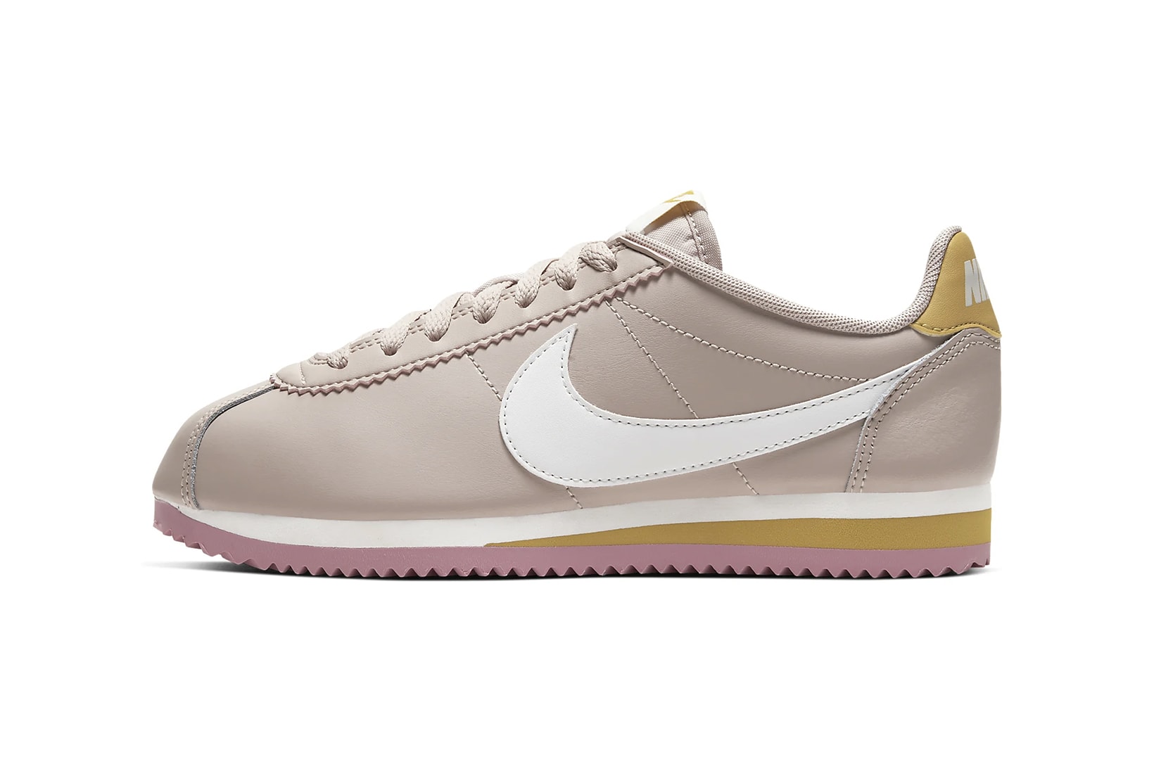 nike classic cortez womens sneakers muted pink white shoes footwear sneakerhead