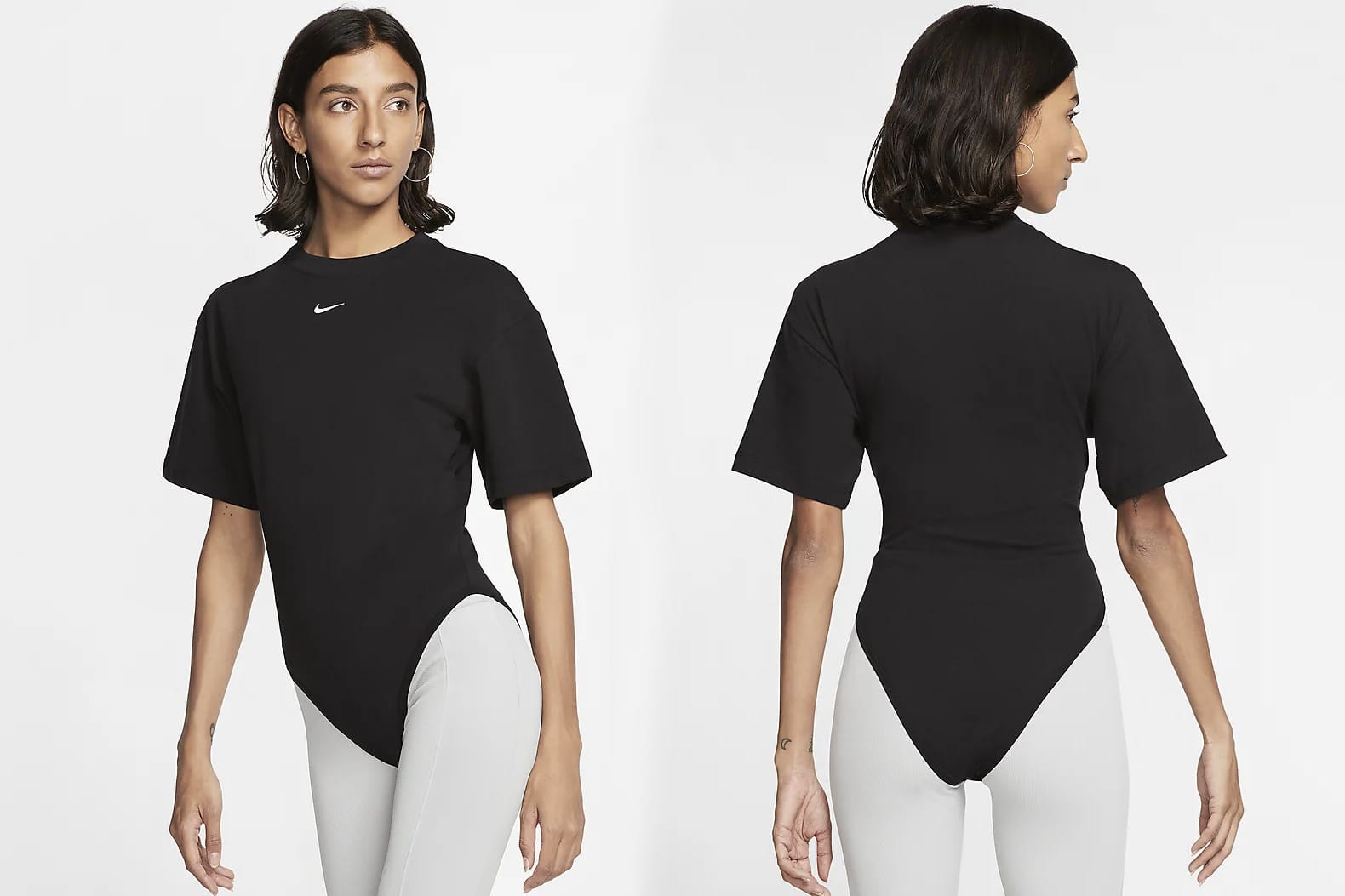 Nike Swoosh Logo T-Shirt Bodysuit Black 