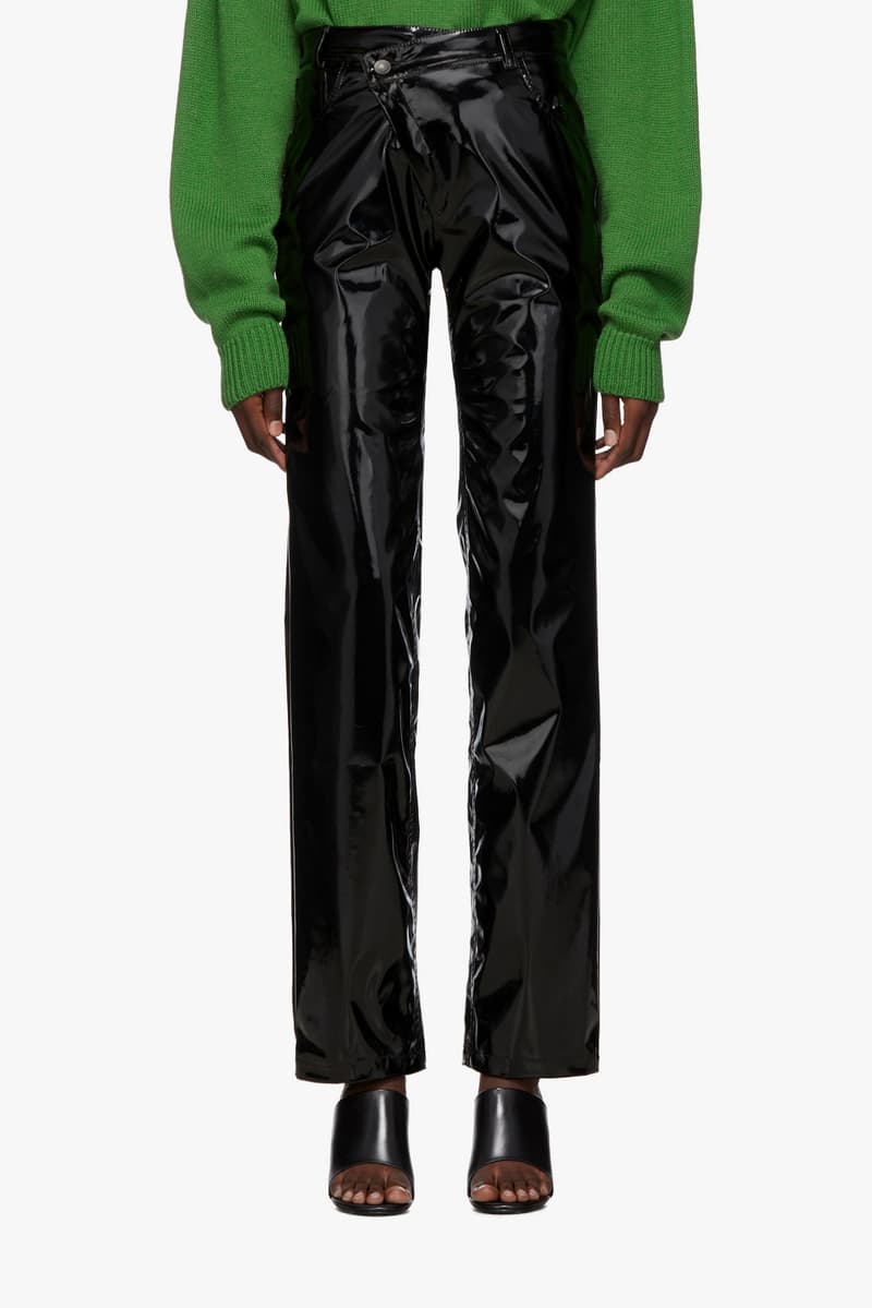 Ottolinger Pleather Diagonal Trousers Black