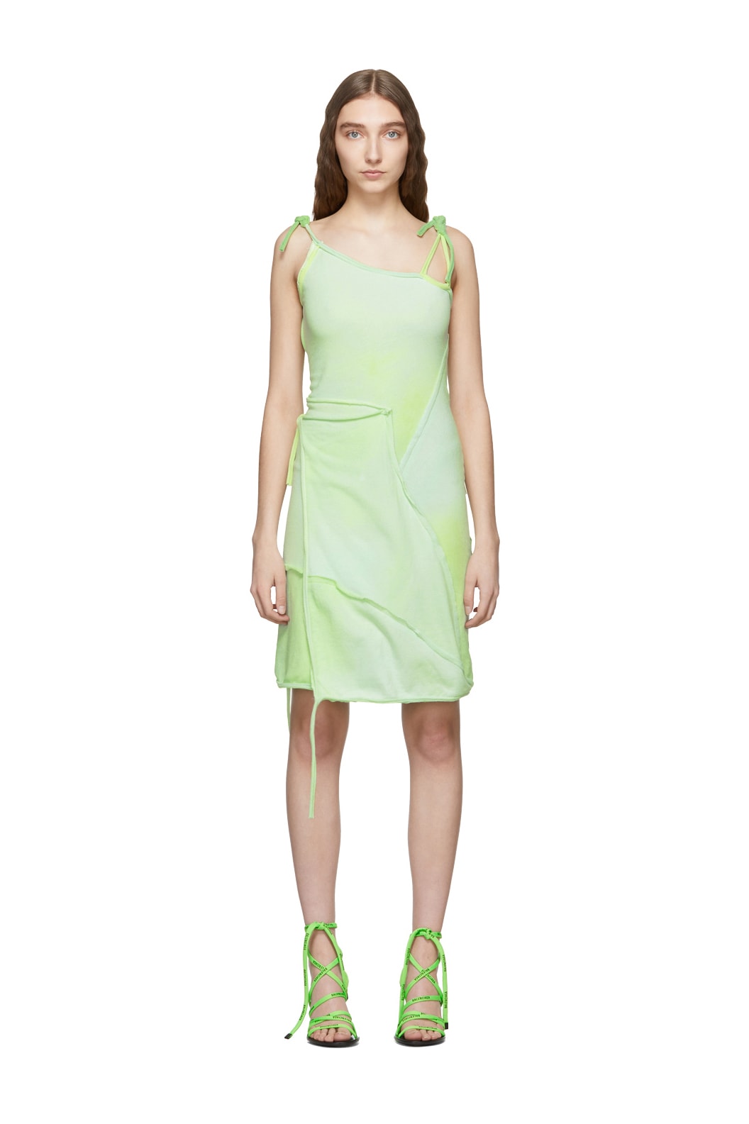 Ottolinger Asymmetric Strap Dress Green