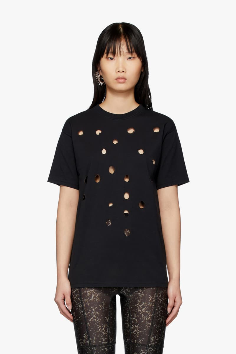 Ottolinger Black Burned T-Shirt SSENSE Exclusive