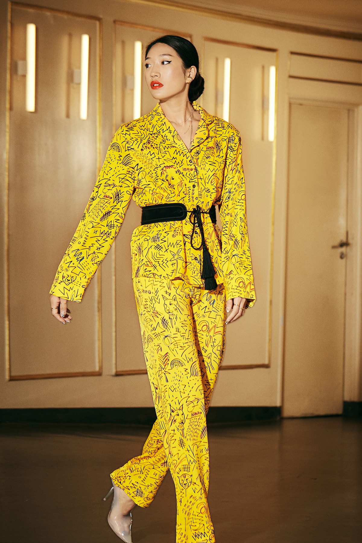Peggy Gou x YOOX Pajamas Collection Top Pants Yellow