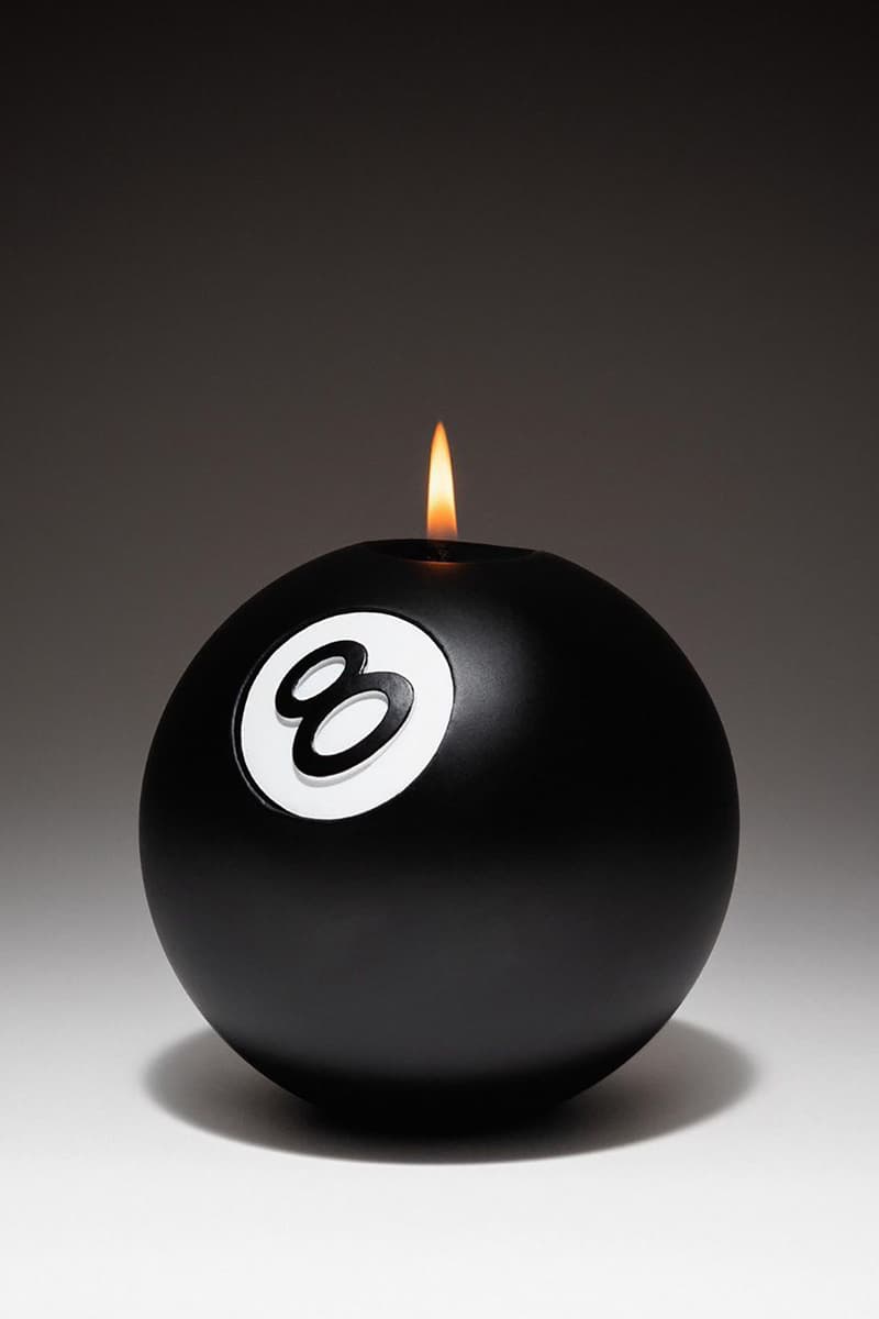 stussy 8 ball unscented candle homeware