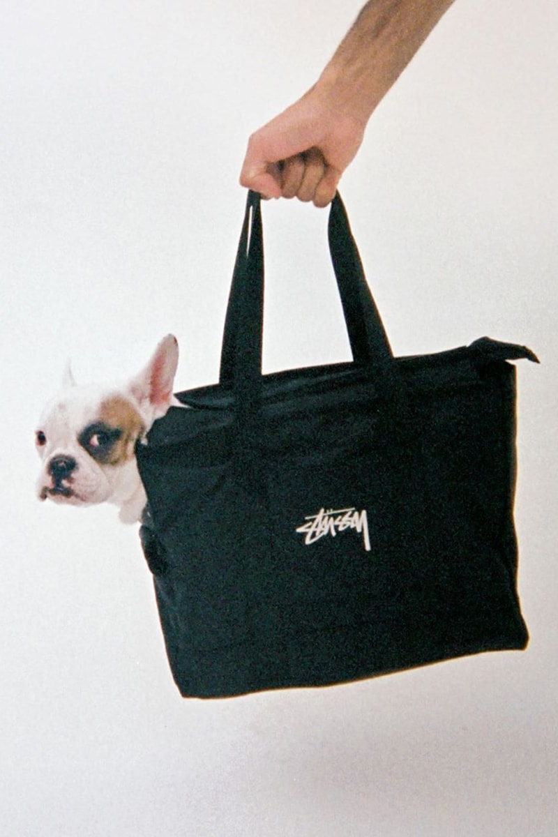 Stussy Stock Dog Tote Bag Black Pet