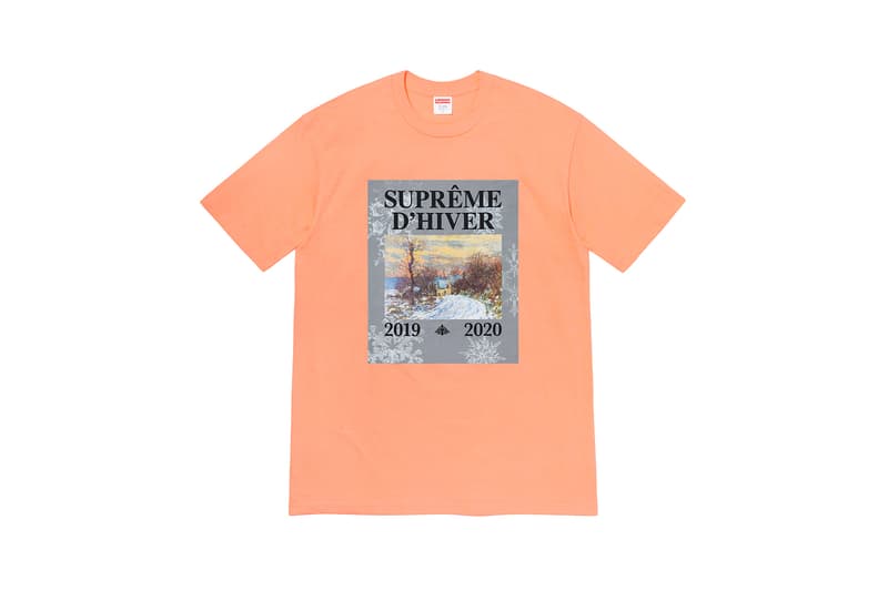 supreme graphic winter t shirts pink magenta sane smith