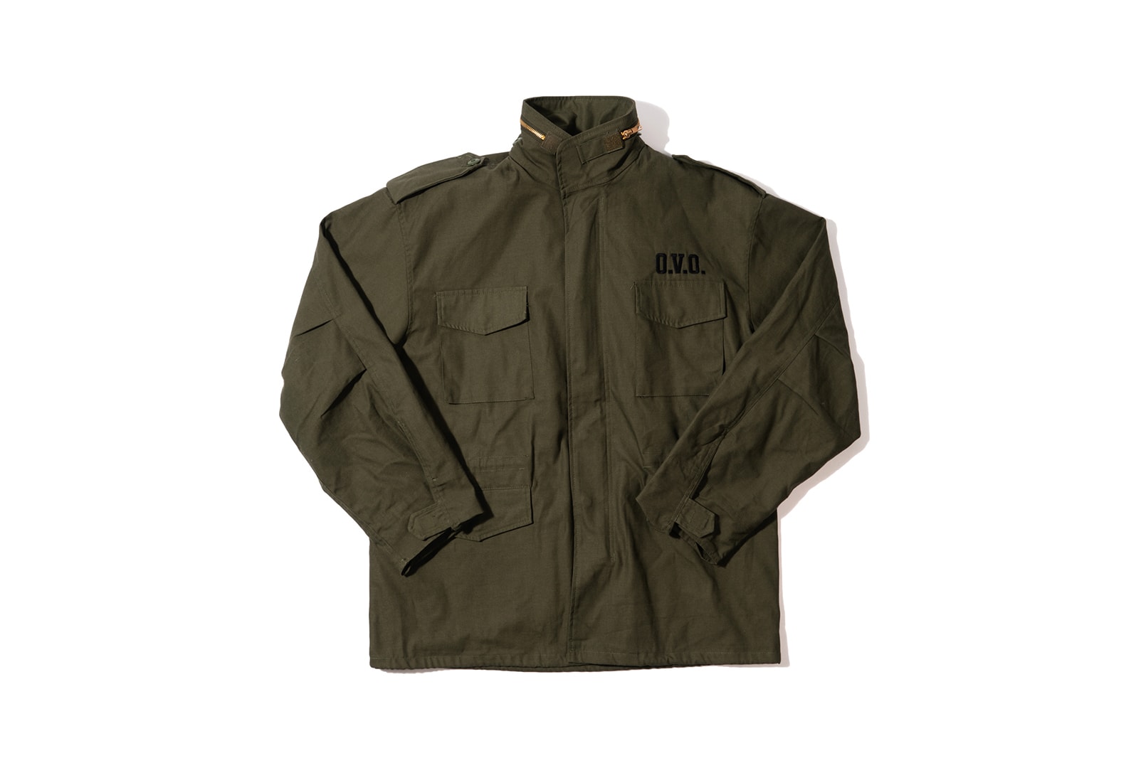 Takashi Murakami x OVO Collection T-Shirt Black Army Jacket Green