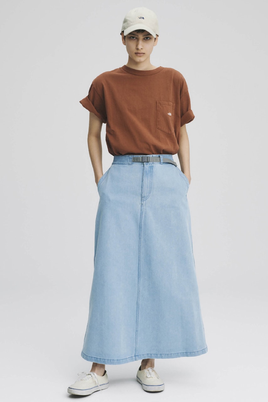 THE NORTH FACE PURPLE LABEL Spring Summer 2020 Collection Lookbook Maxi Skirt Denim