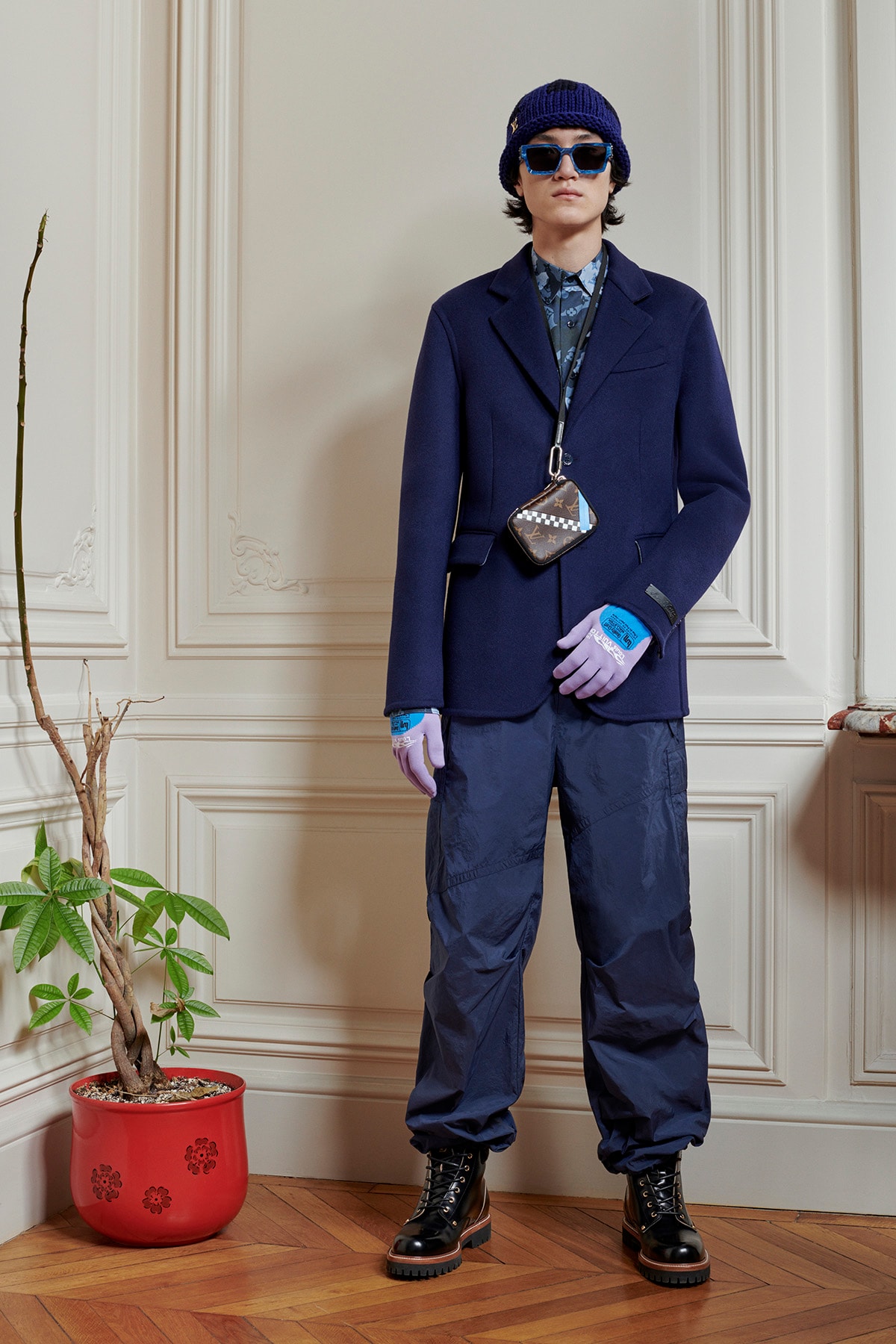 Virgil Abloh Louis Vuitton Pre-Fall 2020 Collection Lookbook Blazer Navy Blue