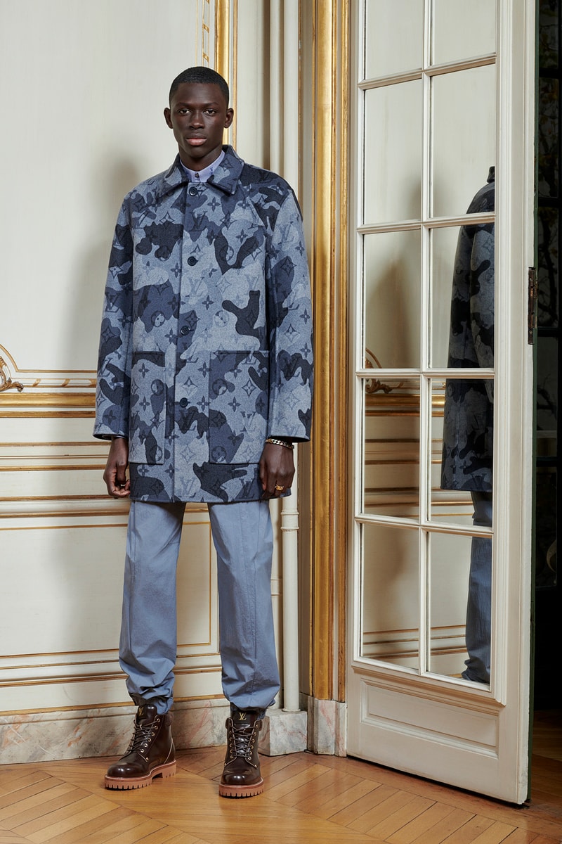 Virgil Abloh Louis Vuitton Pre-Fall 2020 Collection Lookbook Camo Monogram Coat