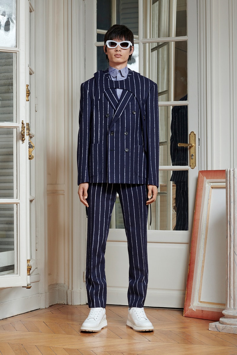 Virgil Abloh Louis Vuitton Pre-Fall 2020 Collection Lookbook Suit Striped