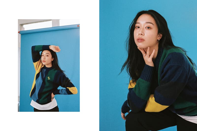 Fall Blues Editorial Jeremy Jude Lee Aime Leon Dore Stripe Sweater Dries Van Noten Phlilips Pant