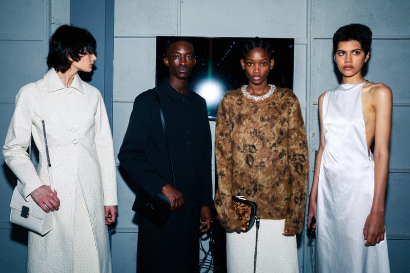 1017 ALYX 9SM fall winter 2020 runway collection paris fashion week men's look image full matthew m williams backstage bella hadid leather gender neutral