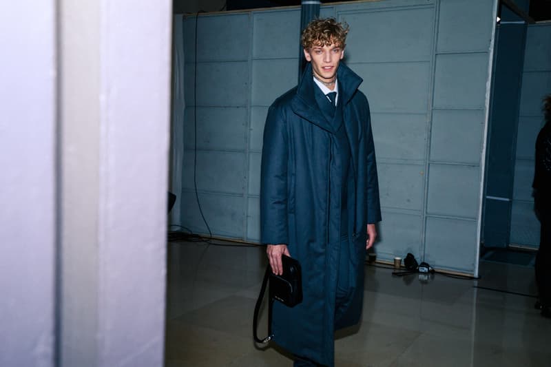 1017 ALYX 9SM fall winter 2020 runway collection paris fashion week men's look image full matthew m williams backstage bella hadid leather gender neutral