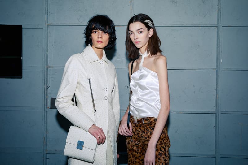 1017 ALYX 9SM fall winter 2020 runway collection paris fashion week men's look image full matthew m williams backstage bella hadid leather gender neutral