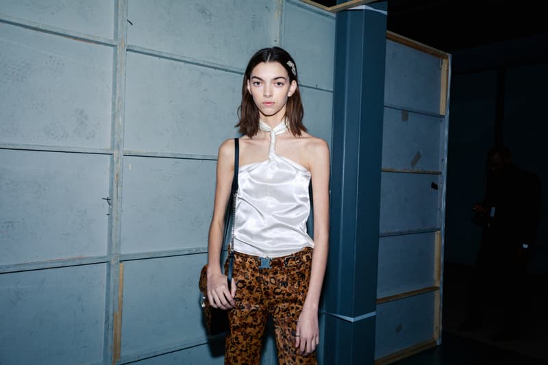 1017 ALYX 9SM fall winter 2020 runway collection paris fashion week men's look image full matthew m williams backstage bella hadid leather gender neutral