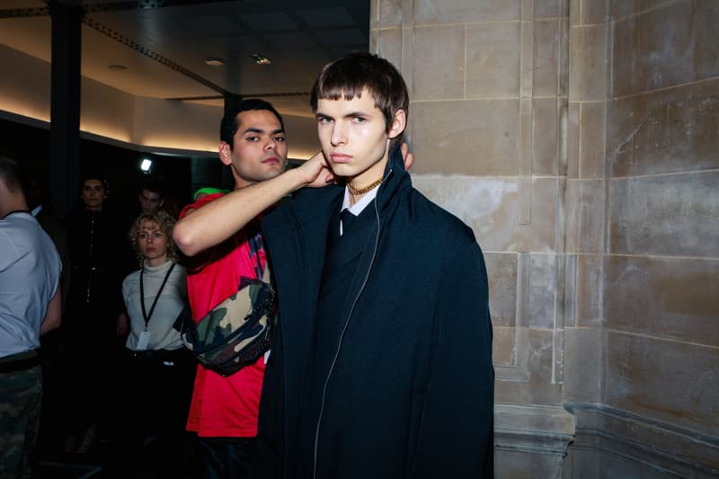 1017 ALYX 9SM fall winter 2020 runway collection paris fashion week men's look image full matthew m williams backstage bella hadid leather gender neutral