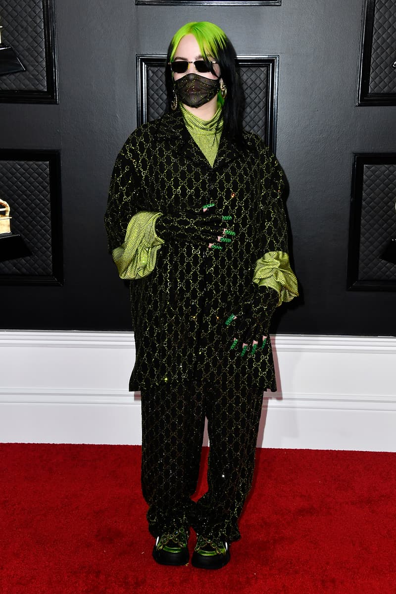 Billie Eilish Gucci mask 62nd Grammy Awards 2020 Red Carpet