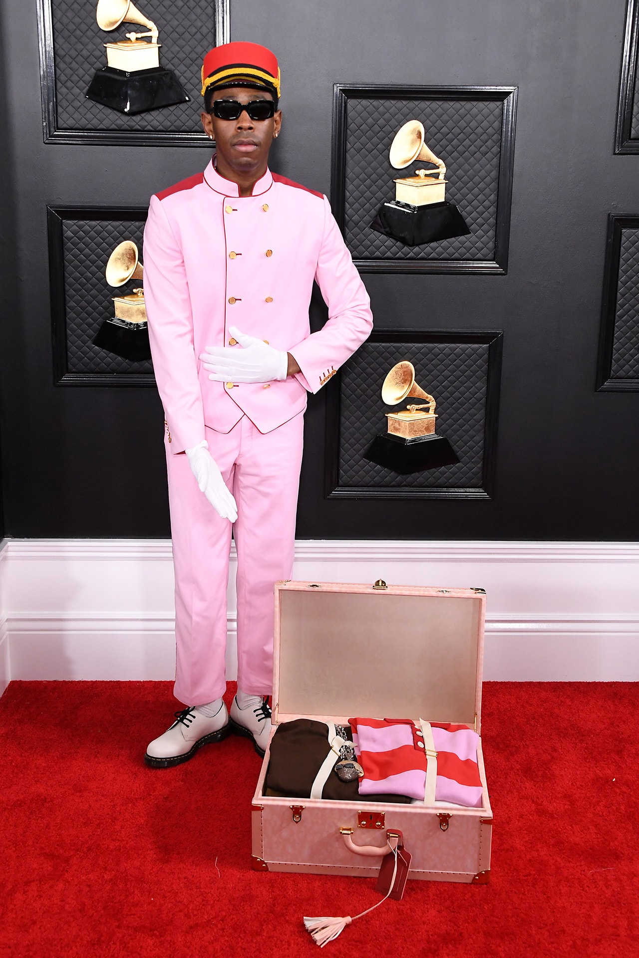 Tyler the Creator Bellboy Hotel Suit Suitcase 62nd Grammy Awards 2020 Red Carpet