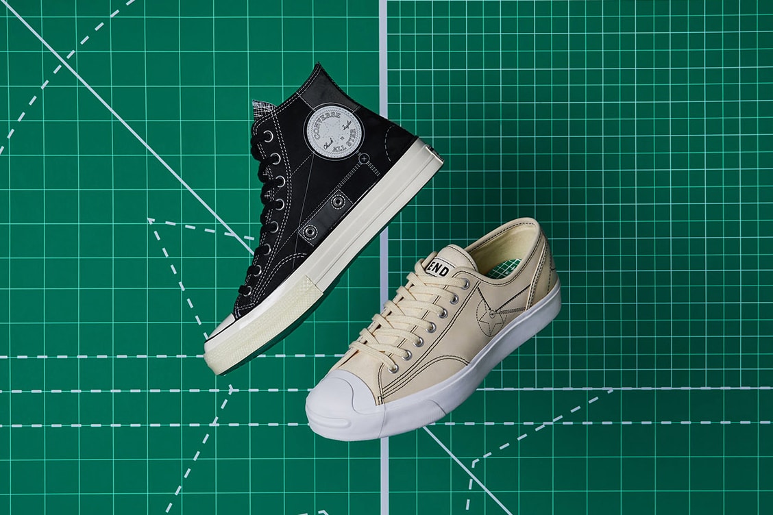 end converse blueprint pack sneaker footwear release retailer chuck taylor all star hi 70 jack purcell navy white egret soho london flagship store collaboration