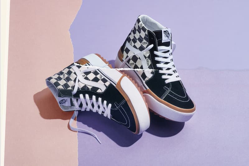 vans stacked pack collection era old skool sk8 hi slip on sneakers footwear checkerboard classic styles heritage