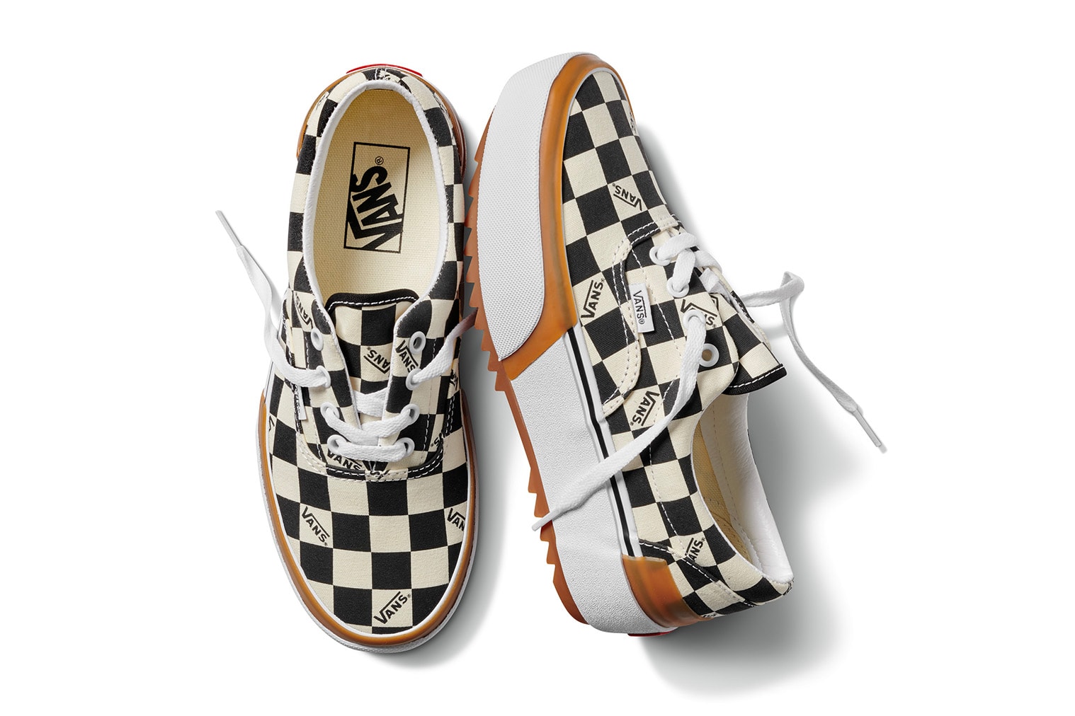 vans stacked pack collection era old skool sk8 hi slip on sneakers footwear checkerboard classic styles heritage