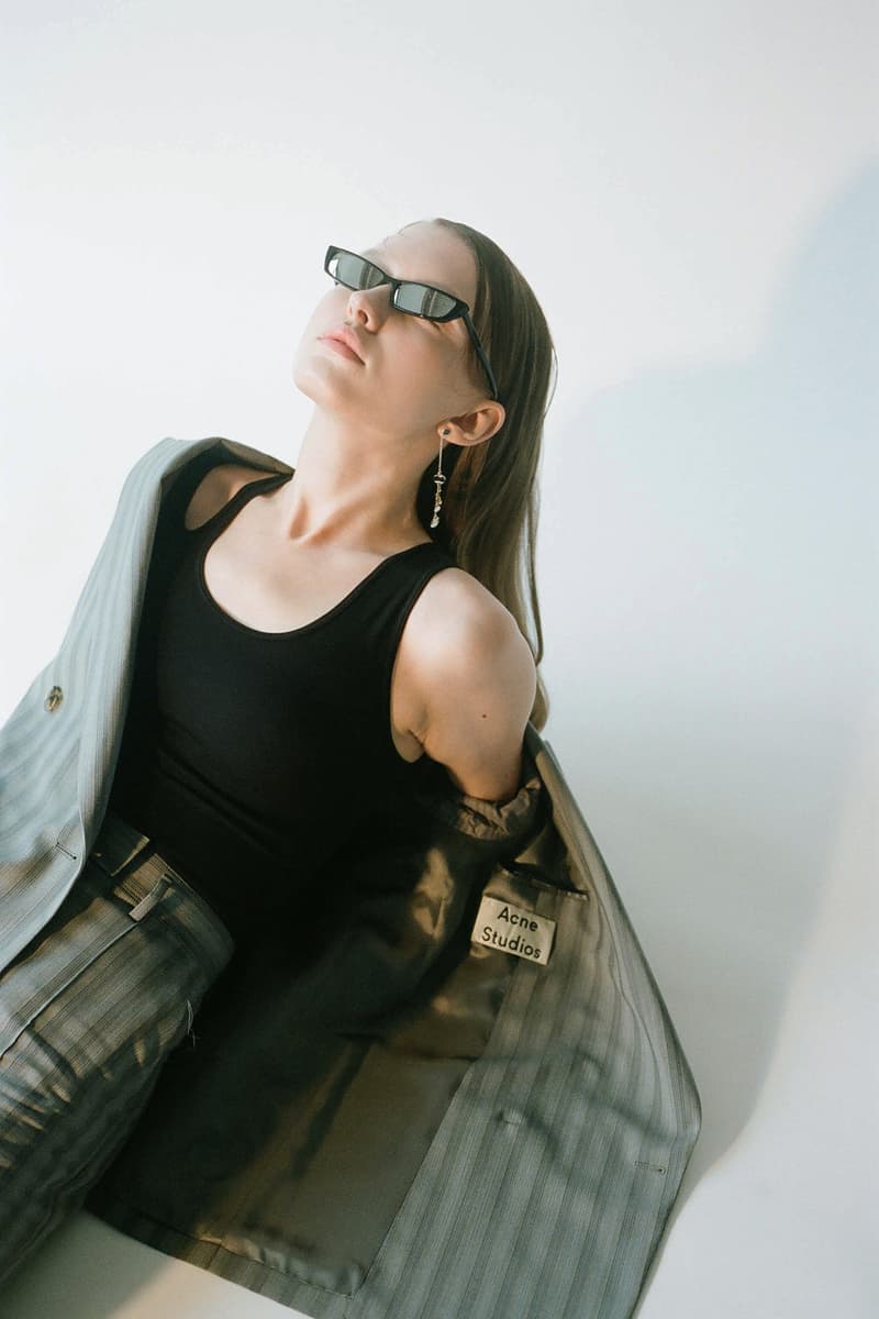 Acne Studios Spring/Summer 2020 Collection Blazer Pants Suit Grey Stripe