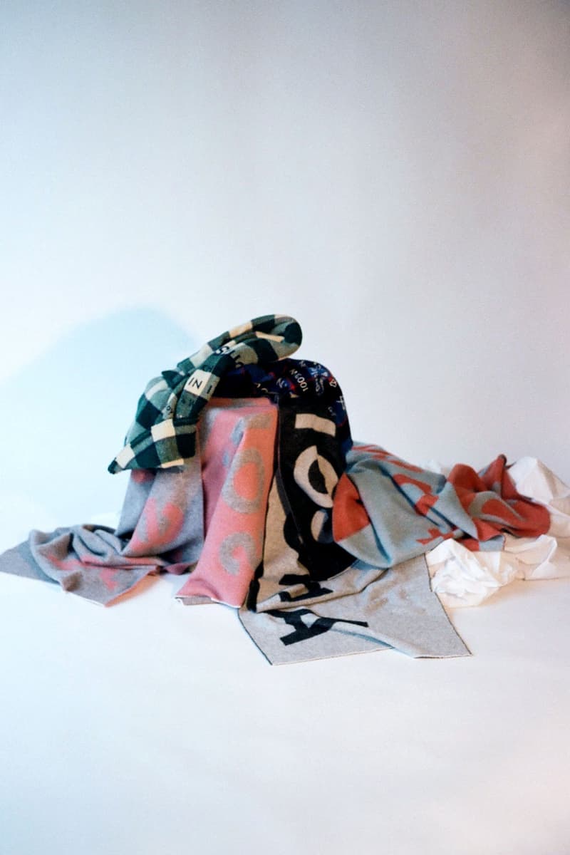 Acne Studios Spring/Summer 2020 Collection Logo Scarf Pink Black Green Blue