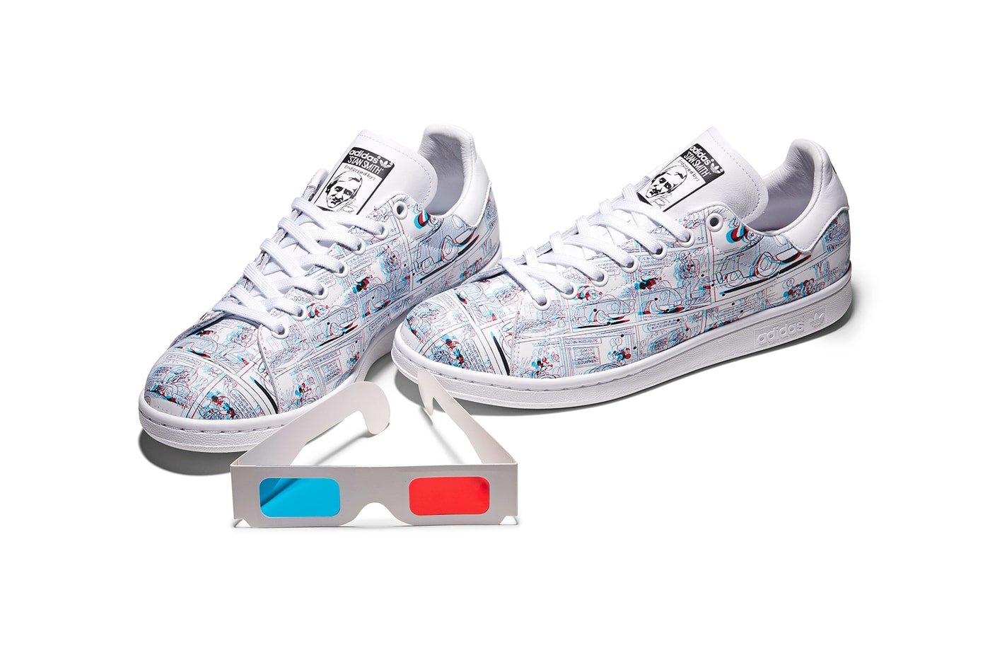 adidas originals chinese new year mickey mouse disney collaboration stan smith sneakers white 3d graphics shoes footwear sneakerhead