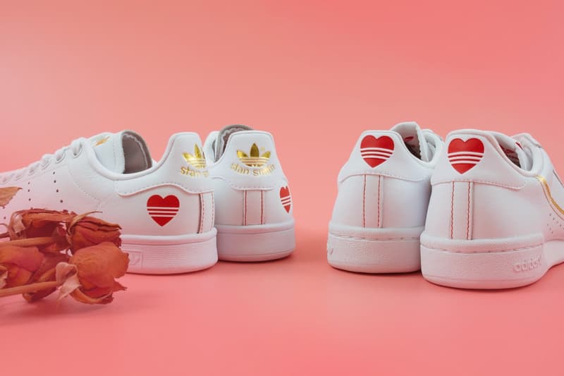 adidas originals stan smith continental 80 valentines day hearts womens sneakers
