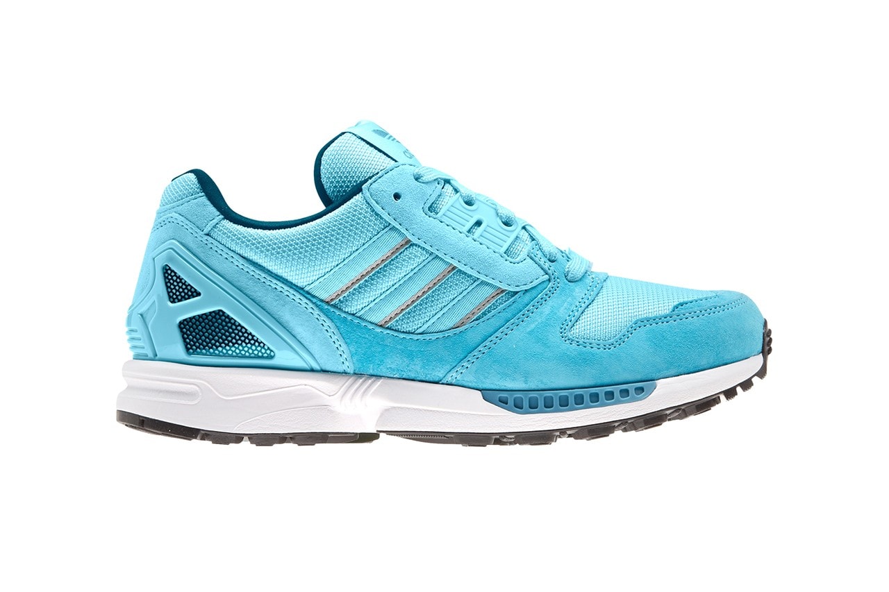 adidas zx 8000 icy colorway glow blue womens exclusive linen green orbit grey mesh suede sneaker footwear