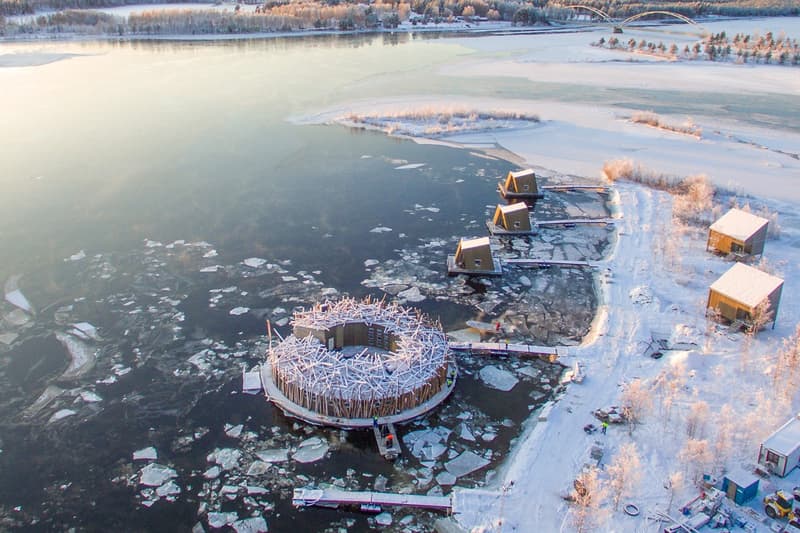 arctic bath hotel spa sweden swedish lapland ice nature environment cabin luxury wellness experience northern lights