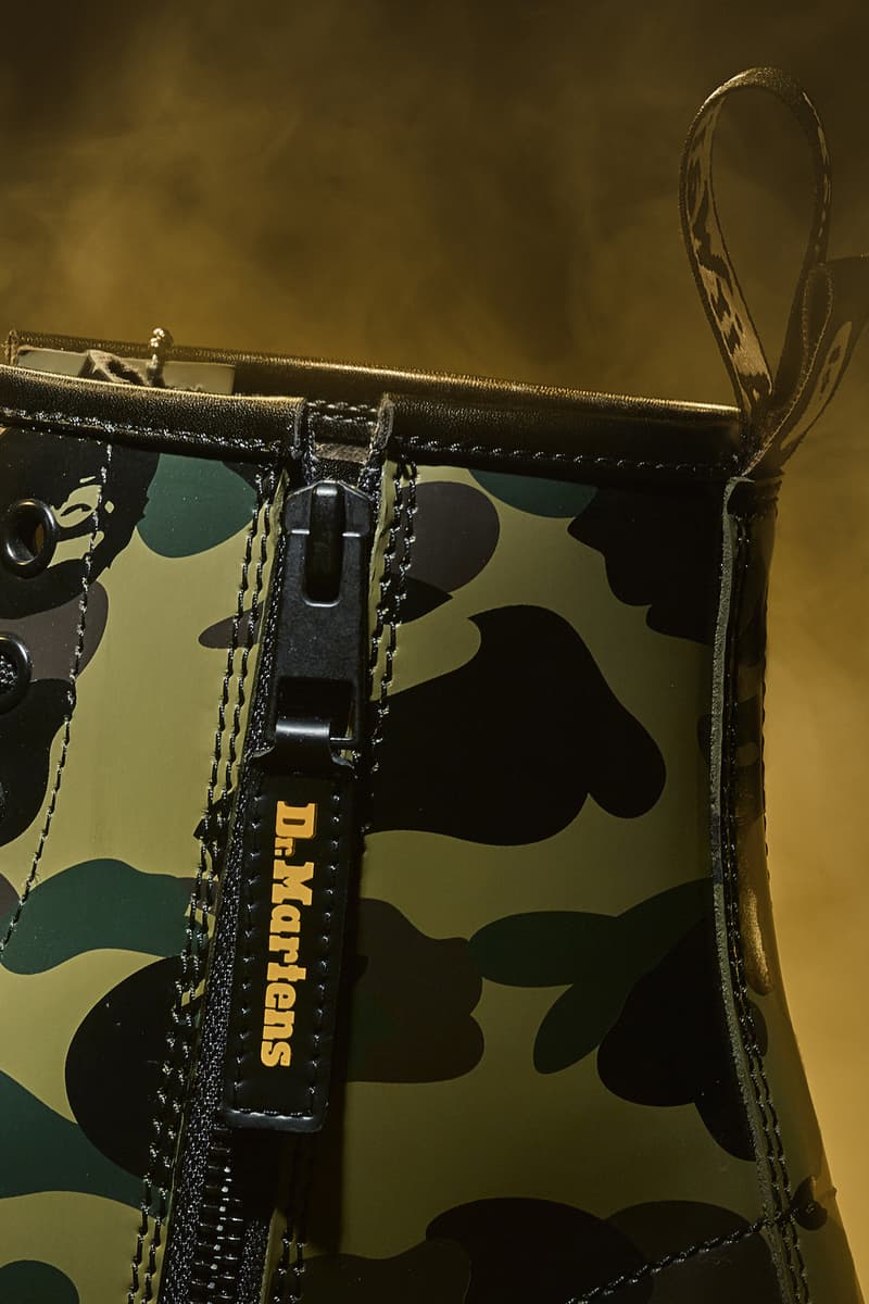 BAPE x Dr. Martens Anniversary Boot Collaboration Camo Print Release Date 